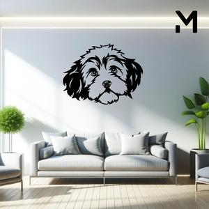 Wall silhouette - Bichon - Head