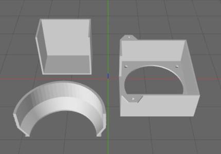 Cut-down LD-002R - Rear Fan Mount Vent / Ducting