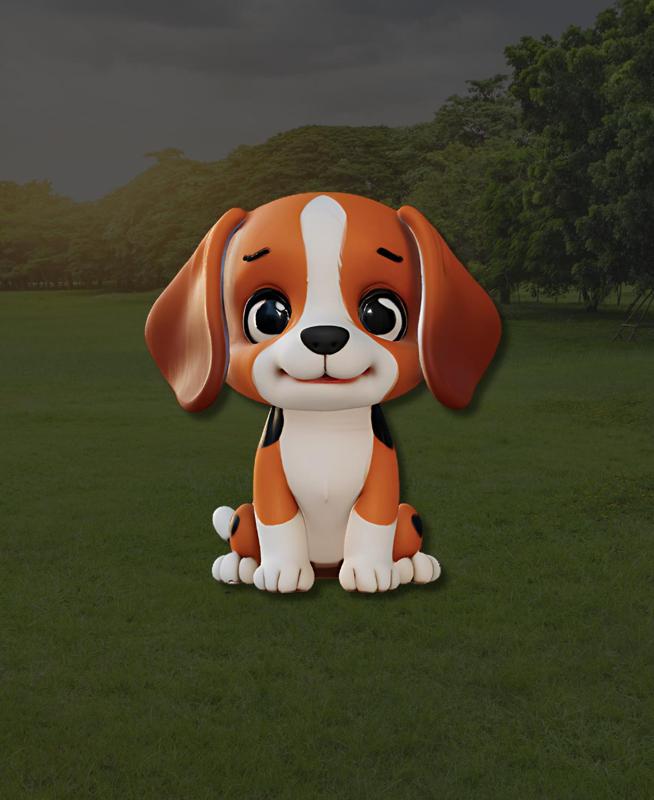 Chibi Beagle Dog - Tender and Loyal