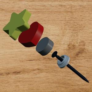 Screw Cover / Cobertor Tapa Tornillo / Embellecedor (Circle, Heart, Star)