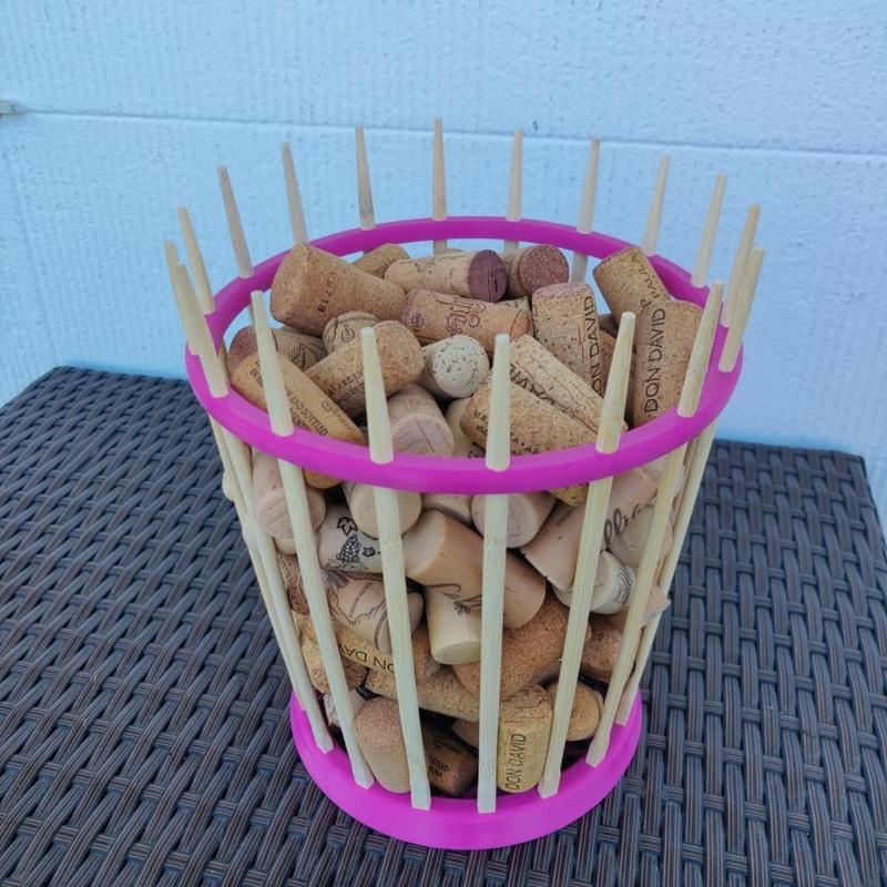 Wine Cork Bowl with chopsticks