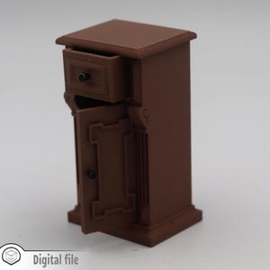 1:12 miniature Italian Antique Nightstand 1890s mono/multi color