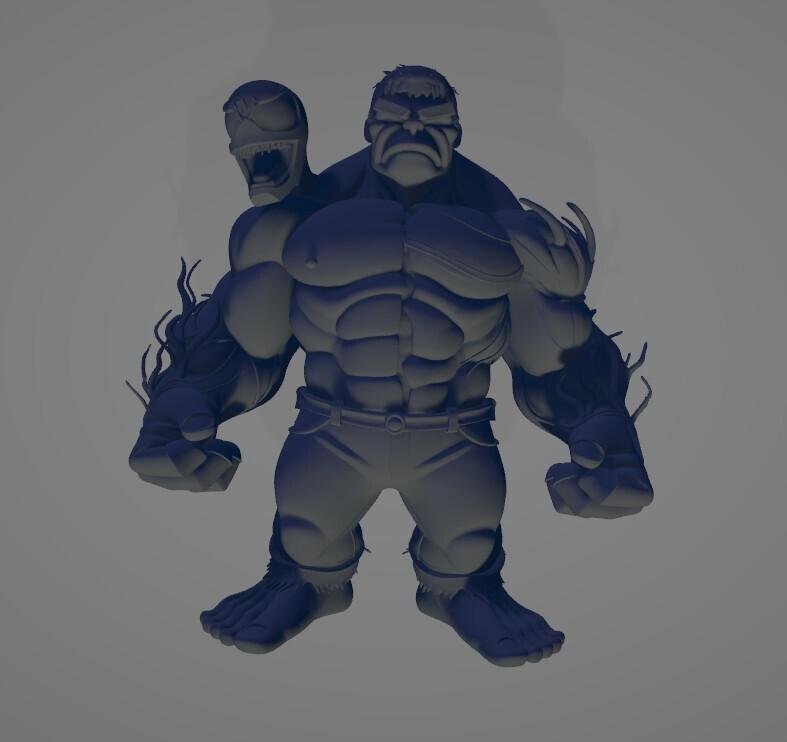 Hulk x venom action figure