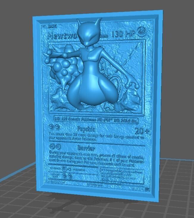 Mewtwo 3D Pop Up Card - Pokémon Fan Art STL | Ideal for FDM/Resin
