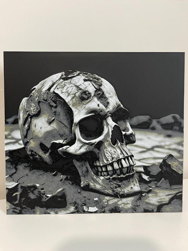 Battered and Fractured Skull - HueForge