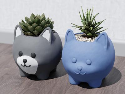 Cute Dog Planter - No AMS