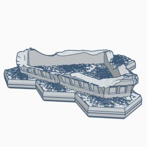 Sci-Fi Ruined Building 39 40 41 SFDHB039 SFDHB040 SFDHB041 