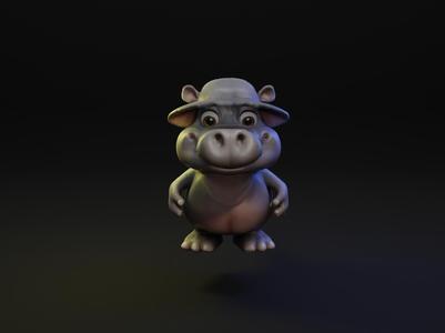 Hippopotamus Cartoon Animal