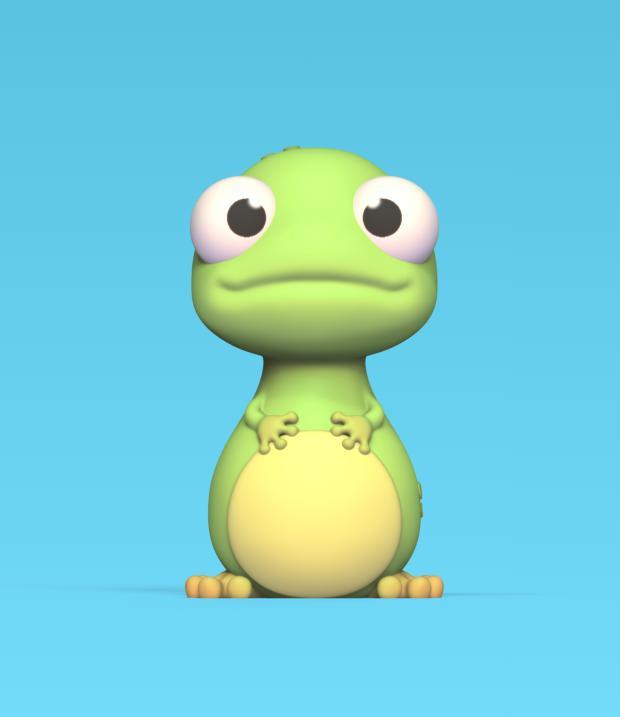Stylized Cartoon Frog