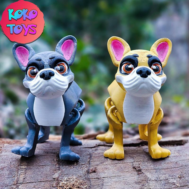 FLEXY CUTE FRENCH DOG (print in place)