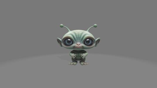 Cute Baby Alien Figure