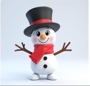 snowman winter festive cute frosty 