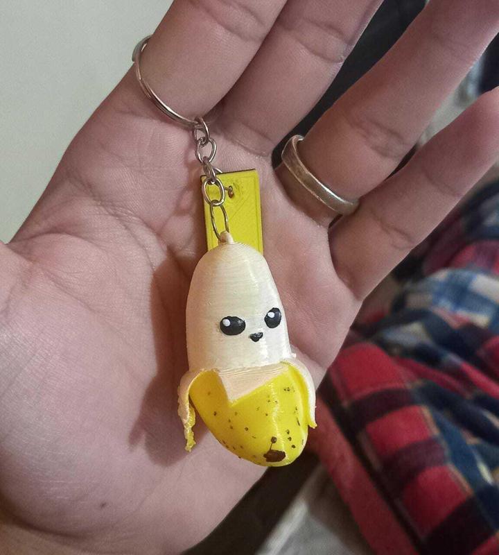 cute banana keychain