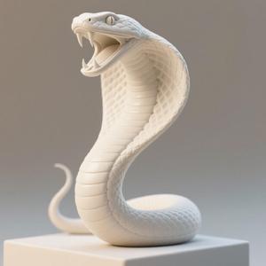 567 Royal Indian Cobra - Full-Body 3D Model, sculpture, animal, statue, creature, magic, collectible, wood, sword, base, warrior, wild, lion, dragon, dnd, cat, monster hunter, monster