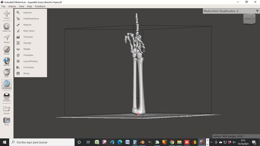 Skeleton arm with raised middle finger