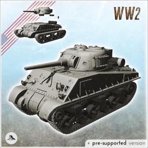 Sherman M4 - USA US Army Western Front Normandy Africa Bulge WWII D-Day