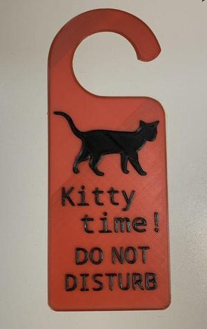 Kitty Time Do Not Disturb Sign