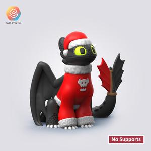 Christmas toothless (Easy print no support)