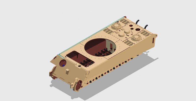 1:1 King Tiger - Tank 3d model Project with interior