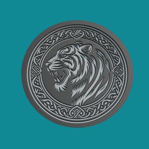 Tiger Animal Medallion