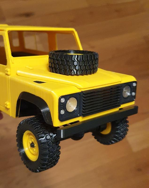 bonnet mounted spare wheel