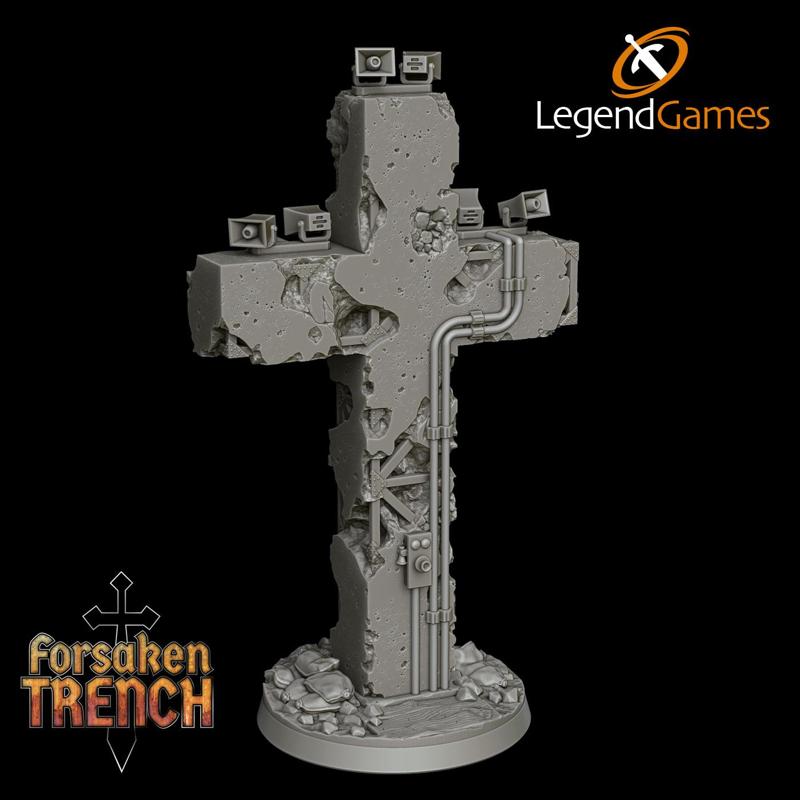 LegendGames Trench Crusade Cross with tannoy speakers - trench terrain