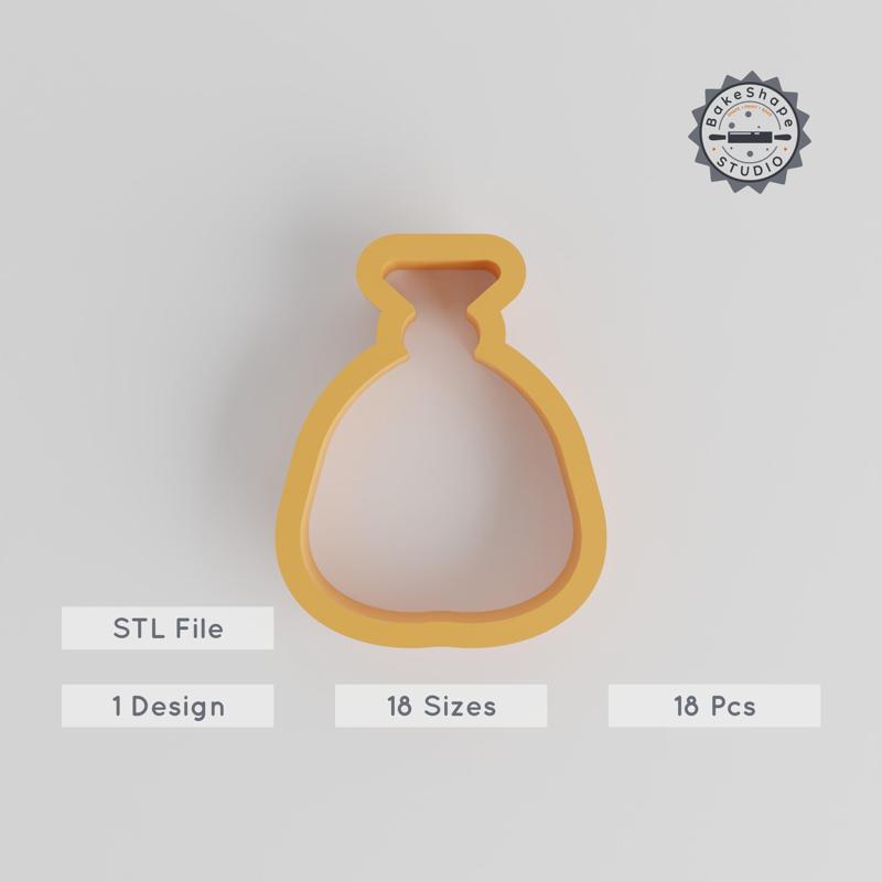 Gift Shape Cutter Set, 18-Piece, 0.75" to 5" Sizes, Xmas Holiday Surprise Design, Cookies, Fondant, Clay