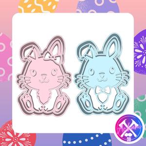 Easter Bunny Couple Cookie Cutters