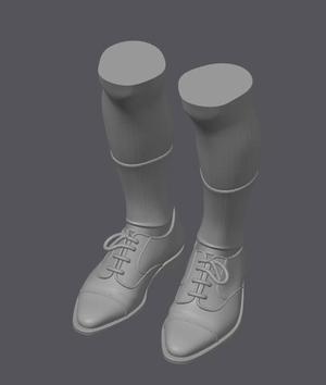 Simple lower legs with fancy shoes and socks