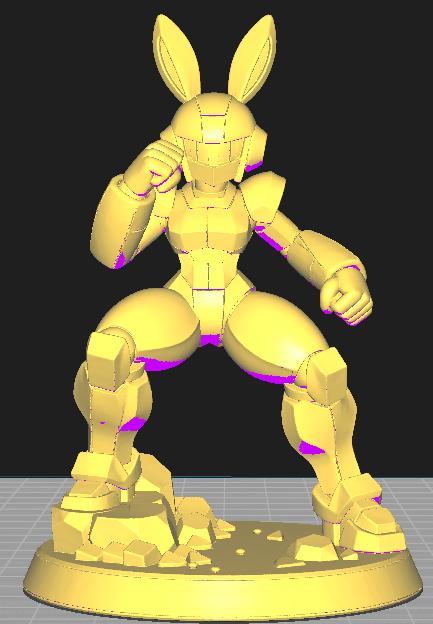 Bunny Mecha Girl - Thicc Medabot-Style Android STL