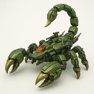 Mecha Scorpion Siege Unit - Armored Cybernetic Desert Predator