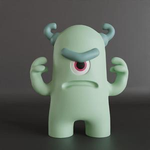 cute monster toy for desk decoration