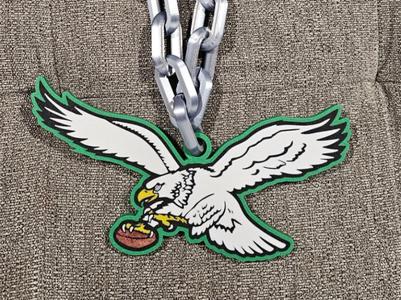 Philadelphia Eagles throwback oversized charm.