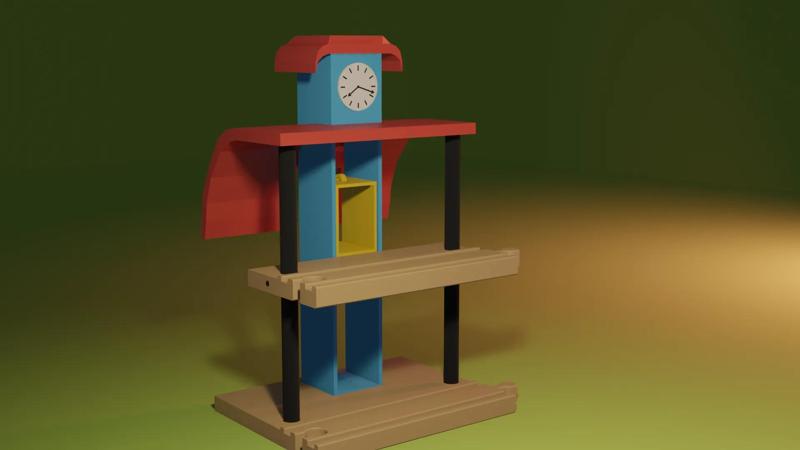 Vertical train station - Brio compatible