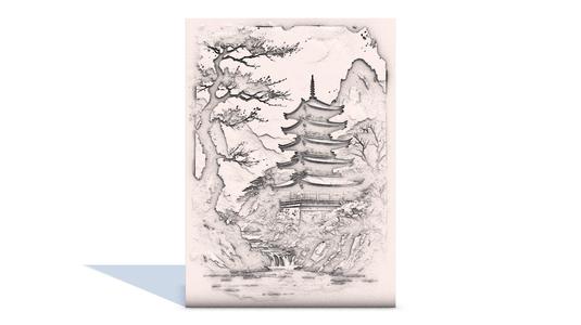 Japanese landscape home decor wall art no.4