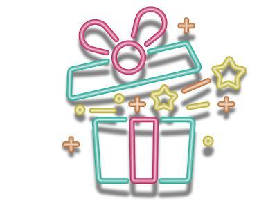 Neon Gift Decor Wall Art - Vibrant Accent Piece