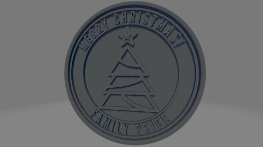 The Price Family’s Personalized Christmas Coaster - Festive and Unique!
