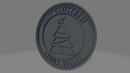 The Bailey Family’s Personalized Christmas Coaster - Festive and Unique!