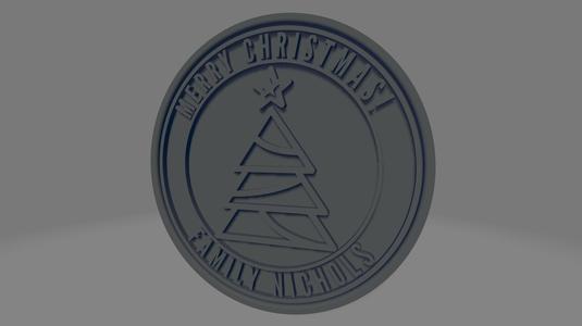 The Nichols Family’s Personalized Christmas Coaster - Festive and Unique!