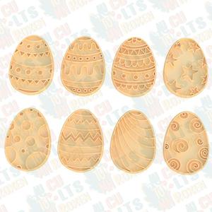Easter eggs cookie cutter set of 8