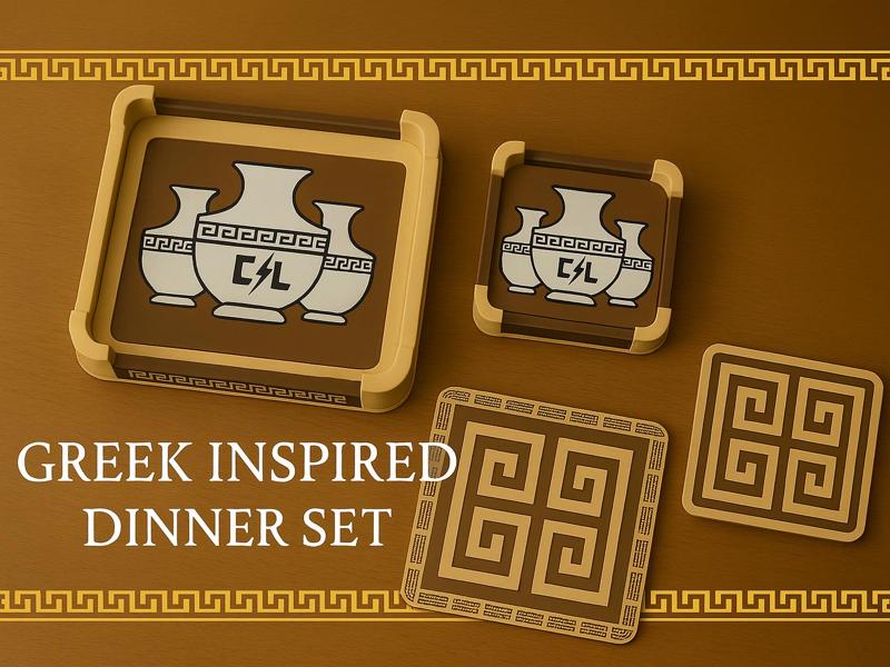 Greek Mythology Dinner Set – Placemats & Coasters