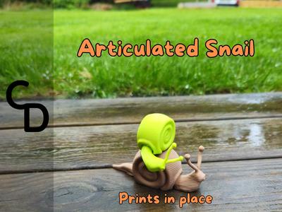 Articulated Flexi Snail That Prints in Place