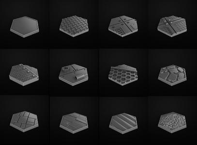 bases hexagonal 28mm