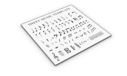 Sheet Music Stencil