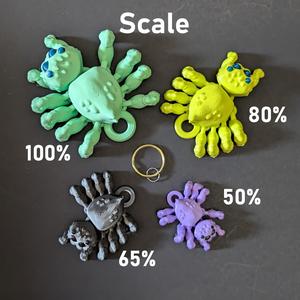 Articulated Jumping Spider Keychain Version
