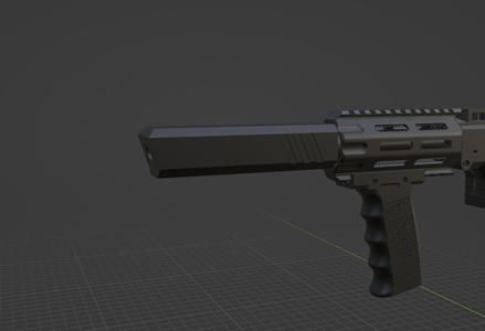 Rectangular suppressor compatible with the handguard