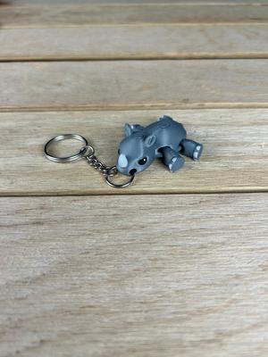 Chibi Rhino Fidget Keychain