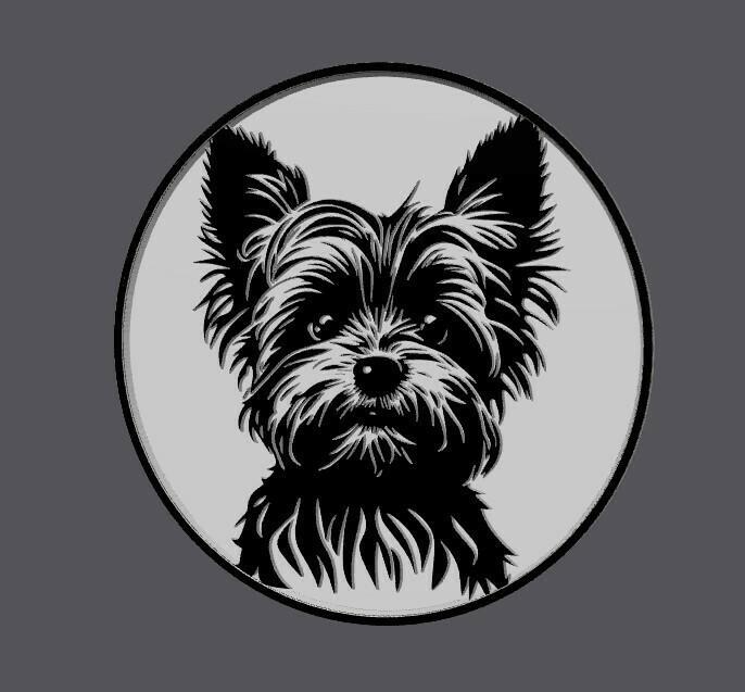 YORKIE LITHOPANE 18