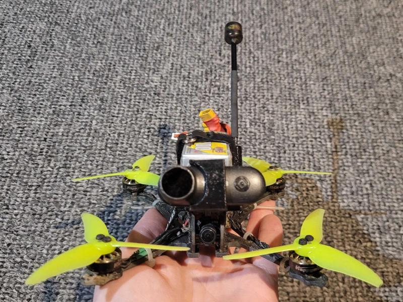 Crux35 tpu top battery and antena, gopro mount 