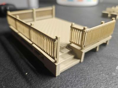 Model Deck with Railings and stairs